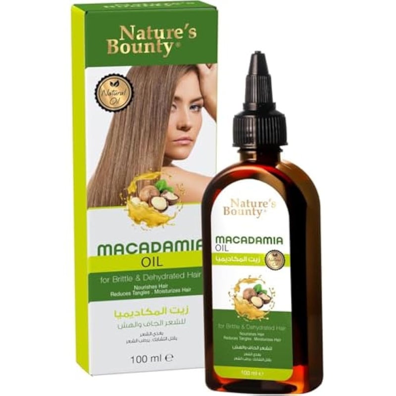 Nature's Bounty - Natural Oil, Nourishing & Strengthening, 100 ML (Macadamia Oil For Brittle & Dehydration Hair) - Image 1