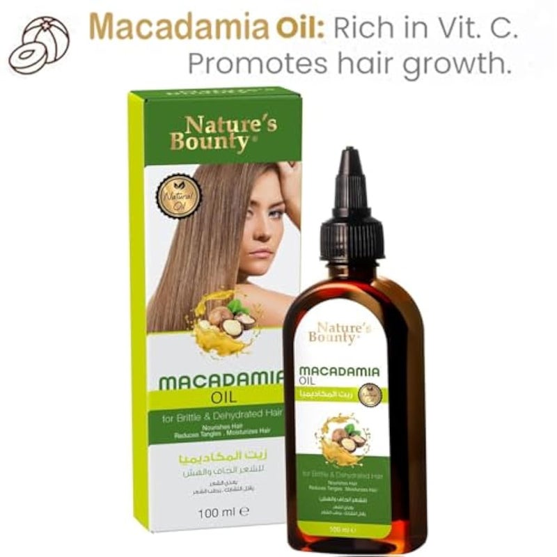 Nature's Bounty - Natural Oil, Nourishing & Strengthening, 100 ML (Macadamia Oil For Brittle & Dehydration Hair) - Image 5