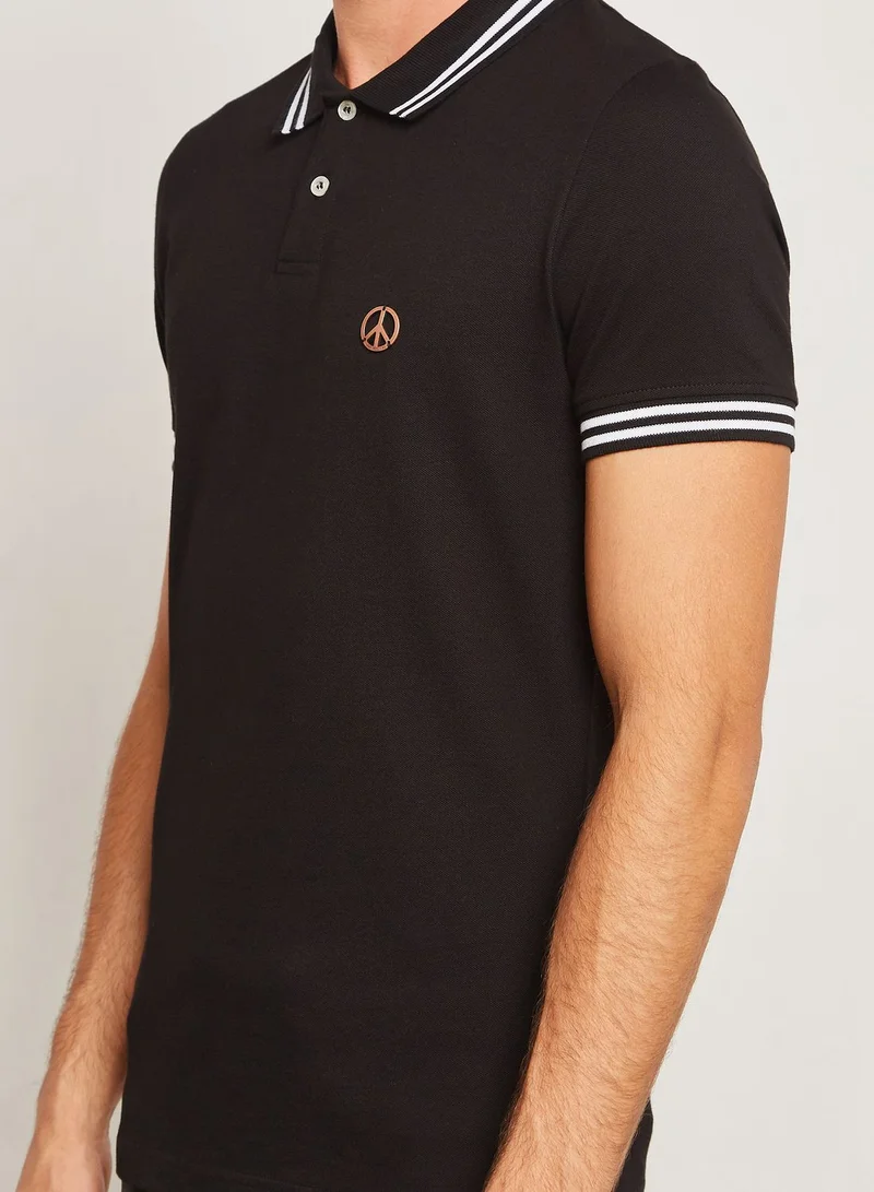 Love Moschino Peace Logo Polo