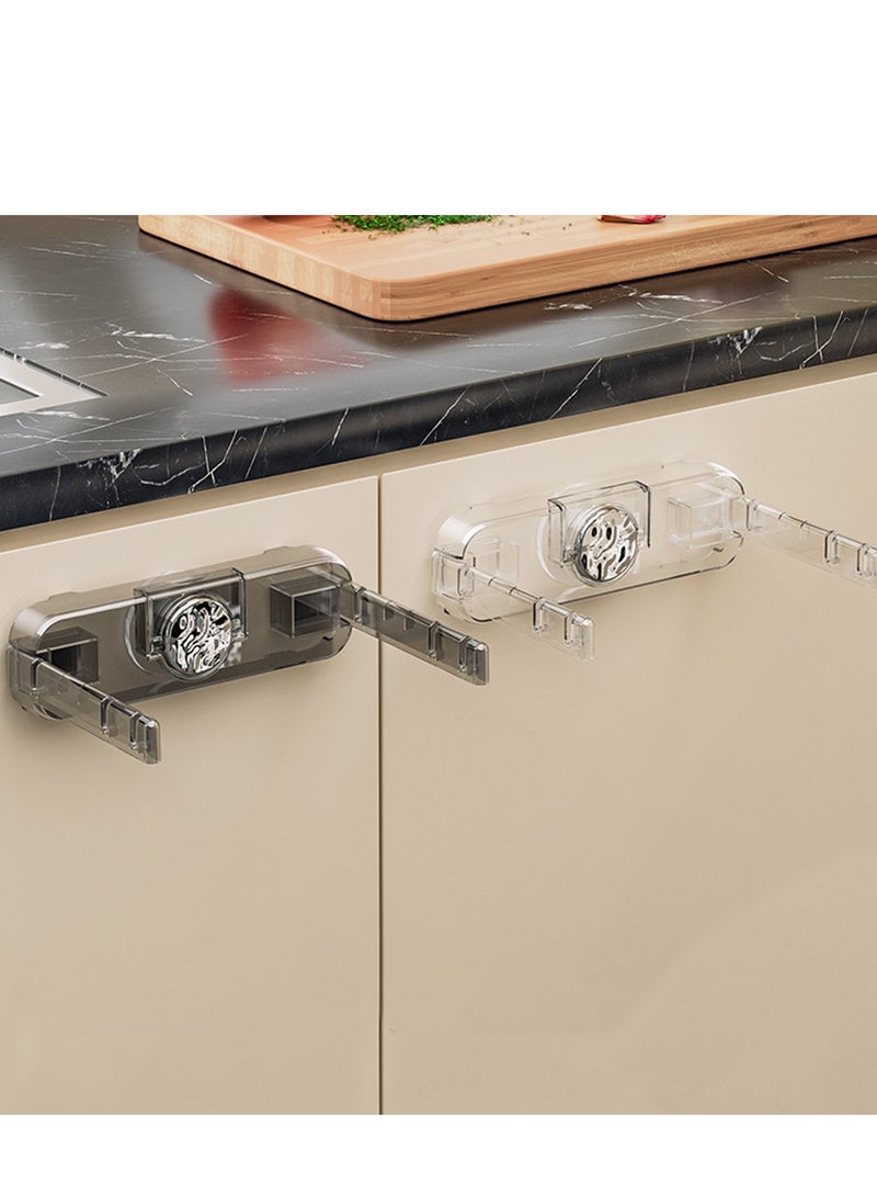 Foldable Kitchen Hanging Trash Bags Holder Multi-Functional Sucked Type Reusable Removable Garbage Rack For Kitchen Cabinet Door Under Sink  - Image 2