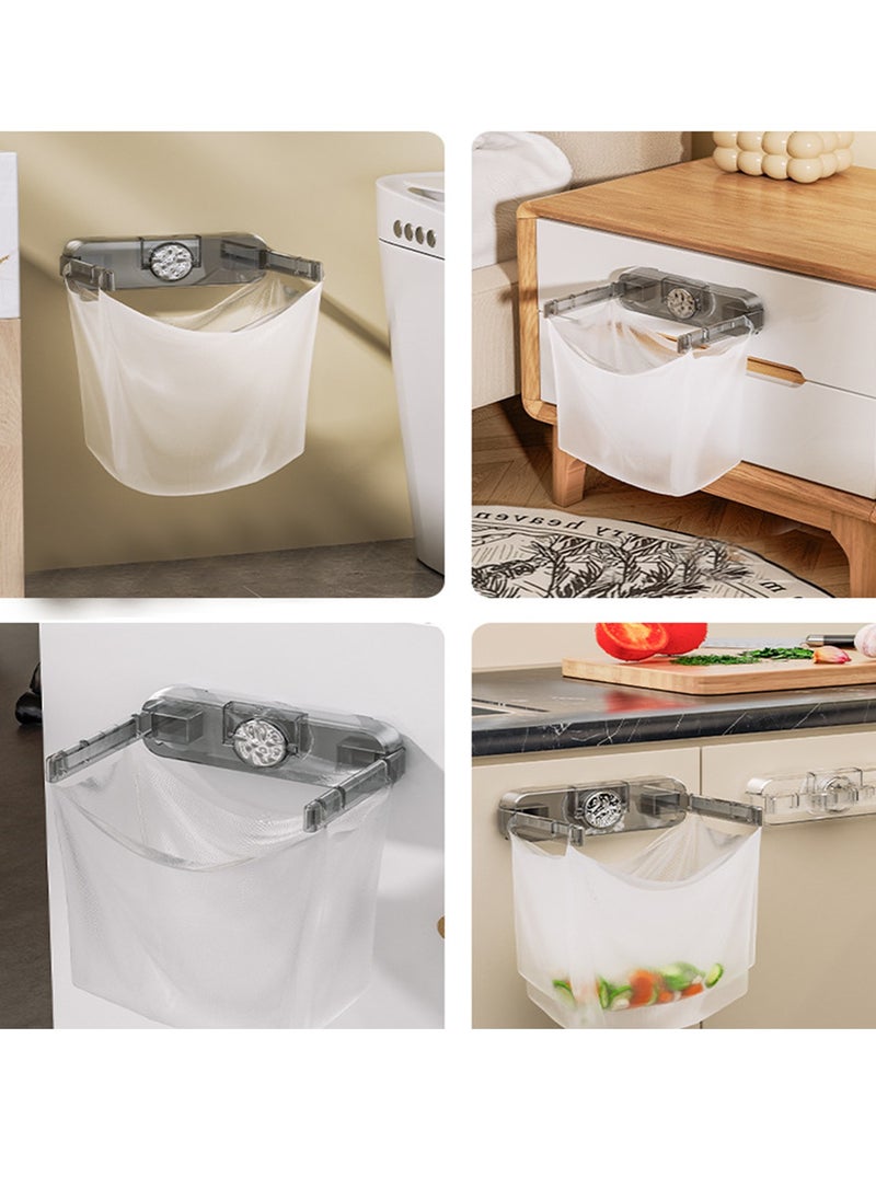 Generic - Suction Cup Garbage Bag Holder, No Punching, Shopping Bag Hanging Tool, Foldable Kitchen Cabinet Door Wall Bracket, Household Foldable Garbage Holder - Image 1