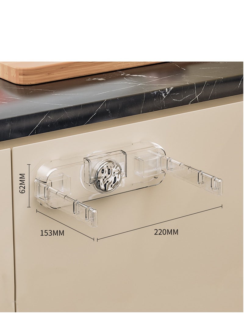 Generic - Suction Cup Garbage Bag Holder, No Punching, Shopping Bag Hanging Tool, Foldable Kitchen Cabinet Door Wall Bracket, Household Foldable Garbage Holder - Image 1