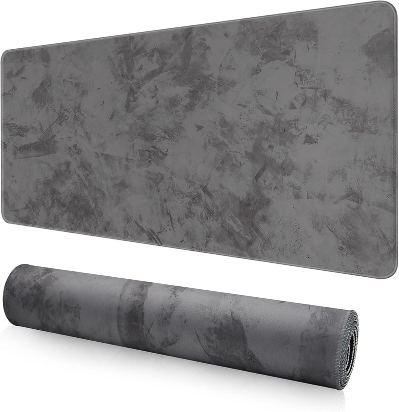 Large Extended Mouse Pad with Non-Slip Rubber Base - Dark Gray - Image 1