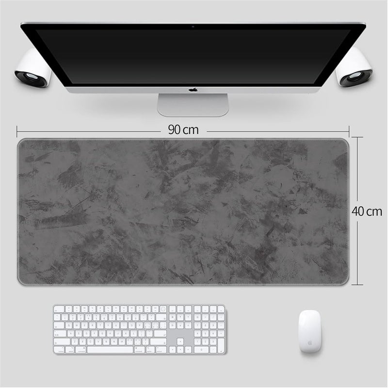 Large Extended Mouse Pad with Non-Slip Rubber Base - Dark Gray - Image 3