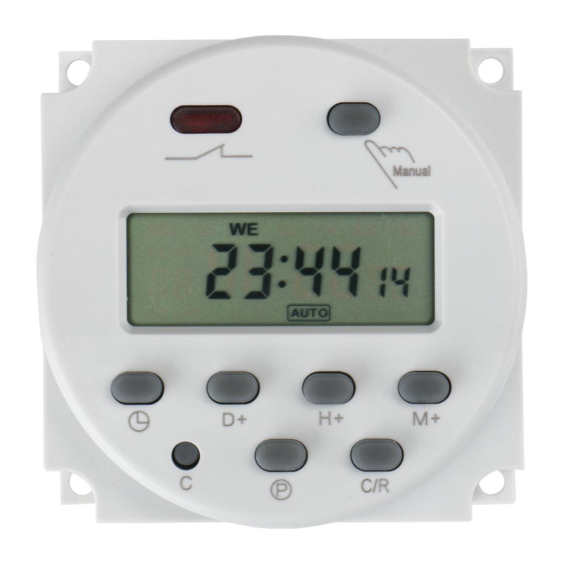 Baomain CN101A Programmable Timer Relay 12V DCAC Input 200250V 16A Output LCD Display DailyWeekly
