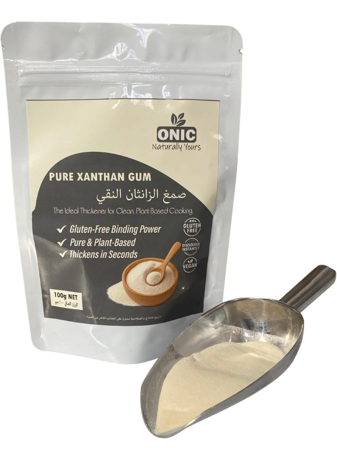 ONIC Xanthan Gum 100g | Keto Essential | Natural Gluten Alternative | Food Thickener for Baking & Sauces | Gluten Free & Additives Free.