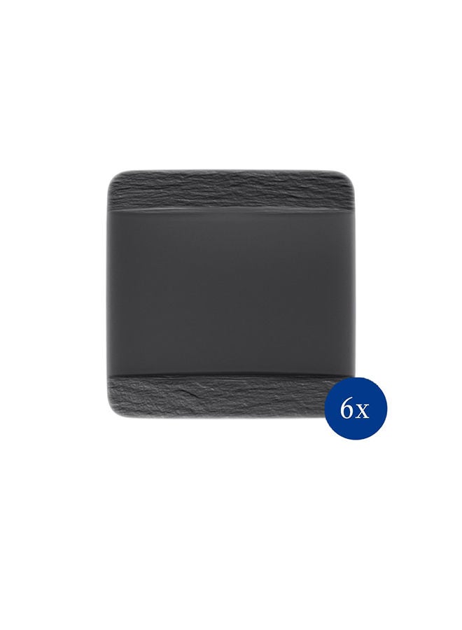 Villeroy & Boch 6-Piece Manufacture Rock Square Dinner Plate  - Image 1