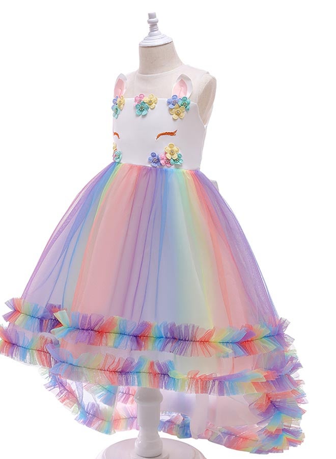 Sleeveless Sequin One Piece Train Dress Pompadour Dress - Image 2