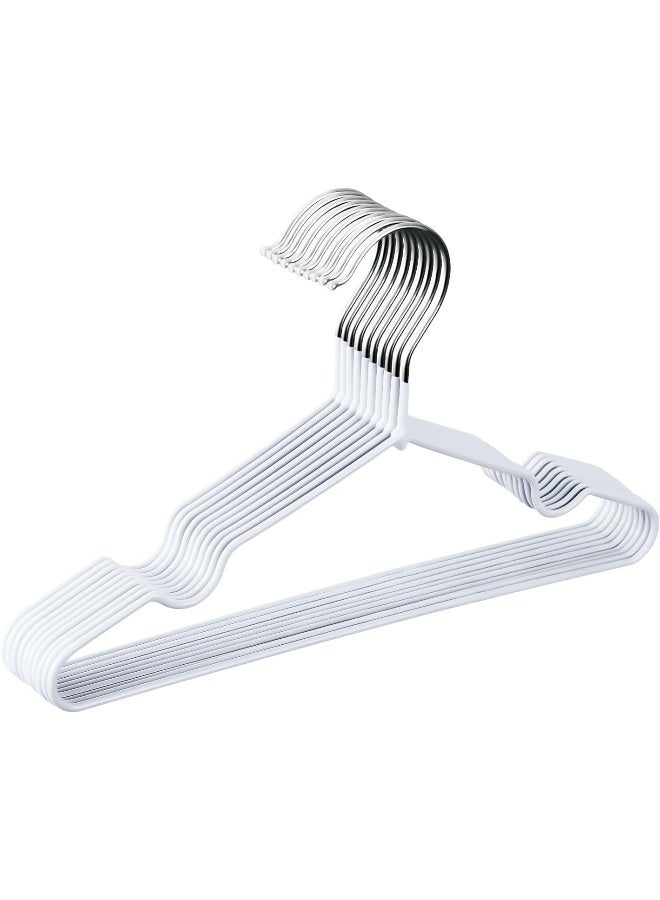 Red Dot Gift 10-Pack Baby Metal Hangers 30cm White Color - Nursery Clothes Hangers Non Slip Toddler Hangers for Children Clothes Space Saving Clothes Hangers Rubber Coat Hangers - Image 1