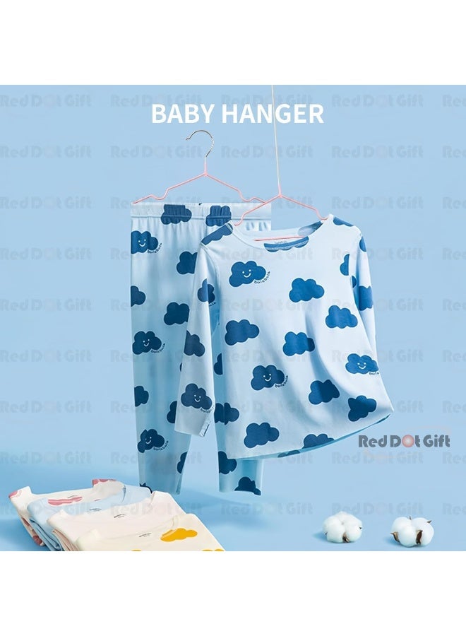 Red Dot Gift 10-Pack Baby Metal Hangers 30cm White Color - Nursery Clothes Hangers Non Slip Toddler Hangers for Children Clothes Space Saving Clothes Hangers Rubber Coat Hangers - Image 3