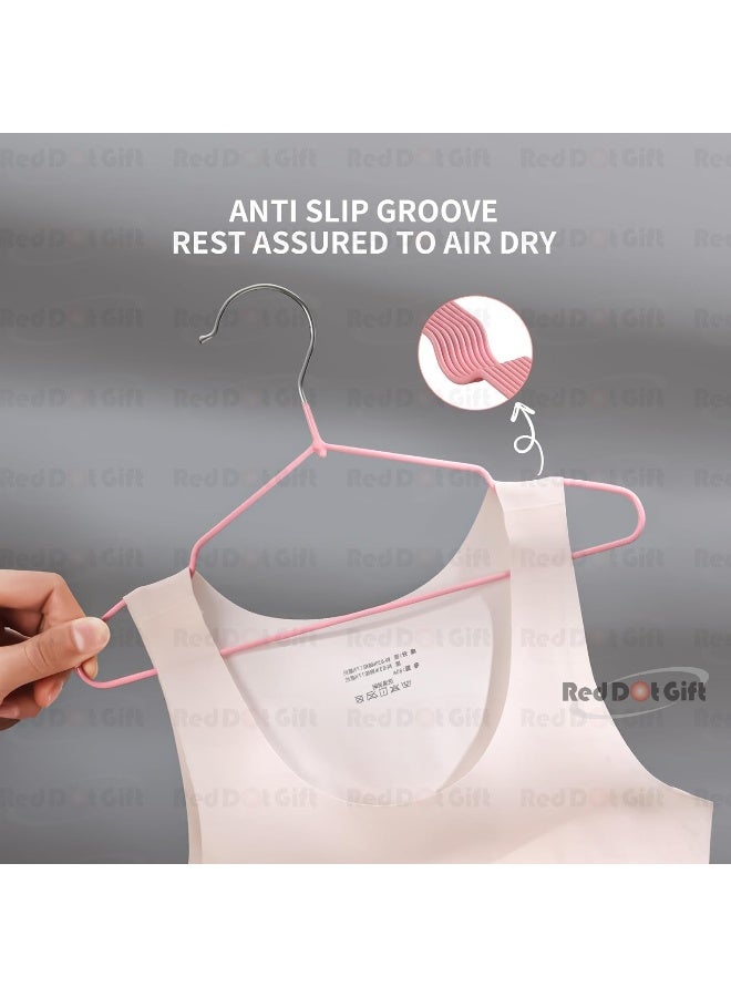 Red Dot Gift 10-Pack Baby Metal Hangers 30cm White Color - Nursery Clothes Hangers Non Slip Toddler Hangers for Children Clothes Space Saving Clothes Hangers Rubber Coat Hangers - Image 4