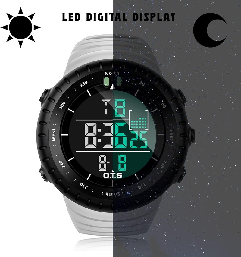 PALADA Men's Digital Sports Watch Waterproof Tactical Watch with LED Backlight Watches for Men - Image 5