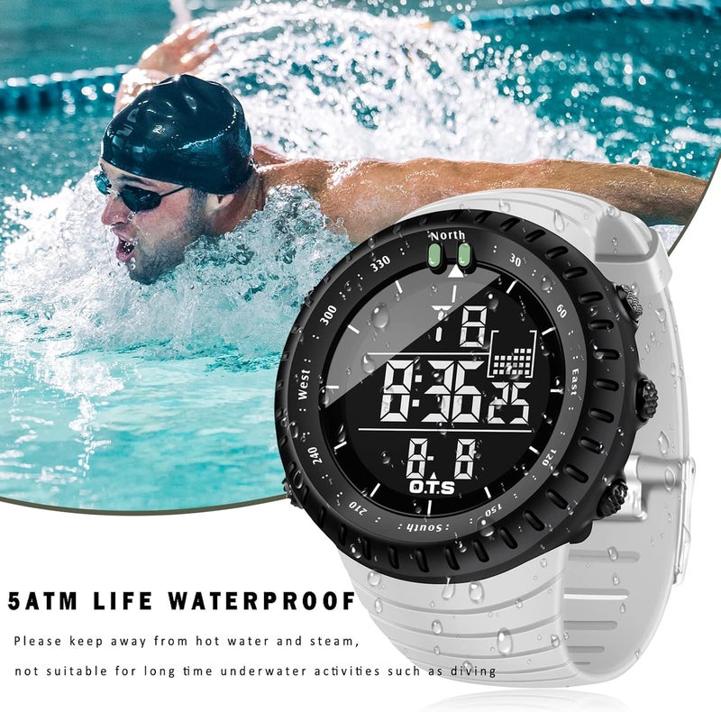 PALADA Men's Digital Sports Watch Waterproof Tactical Watch with LED Backlight Watches for Men - Image 4