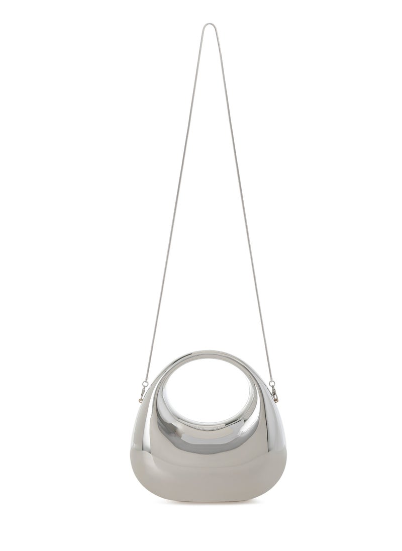 London Rag Acrylic Metallic Mini Clutch Bag in Silver  - Image 2