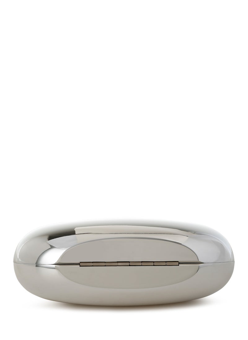 London Rag Acrylic Metallic Mini Clutch Bag in Silver  - Image 4