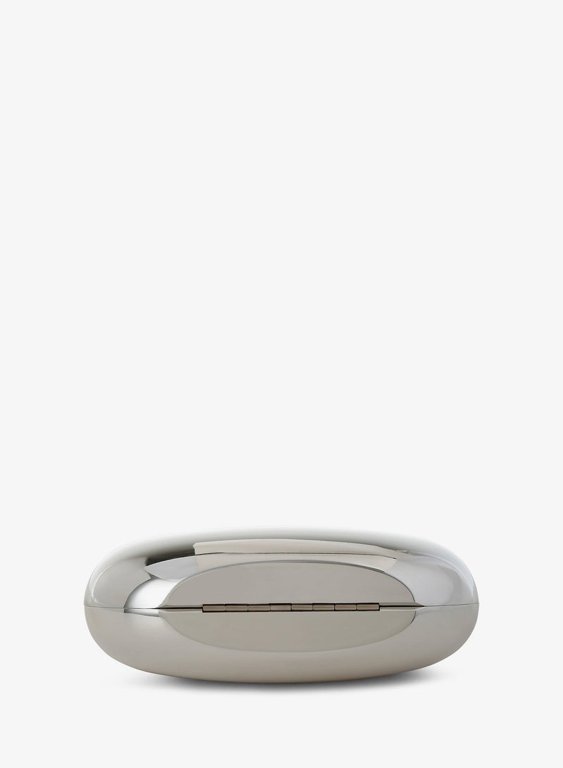 London Rag Acrylic Metallic Mini Clutch Bag in Silver - Image 4