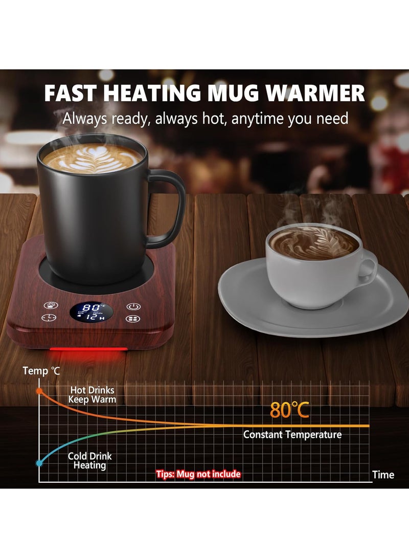 إيسي سخان قهوة كهربائي ذكي للمكتب مع إيقاف تشغيل تلقائي، 9 إعدادات لدرجة الحرارة ومؤقت 12 ساعة، سخان أكواب قهوة للقهوة والحليب والشاي والشموع - Image 3