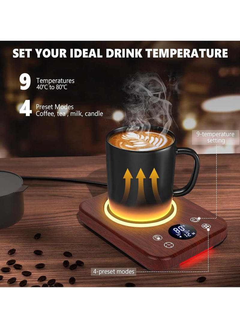 إيسي سخان قهوة كهربائي ذكي للمكتب مع إيقاف تشغيل تلقائي، 9 إعدادات لدرجة الحرارة ومؤقت 12 ساعة، سخان أكواب قهوة للقهوة والحليب والشاي والشموع - Image 5