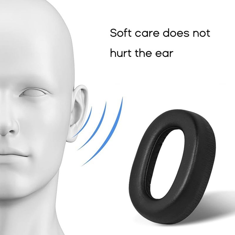 Replacement Ear Pads Cushions for Sony WH 1000XM4 Headphones Black - Image 3