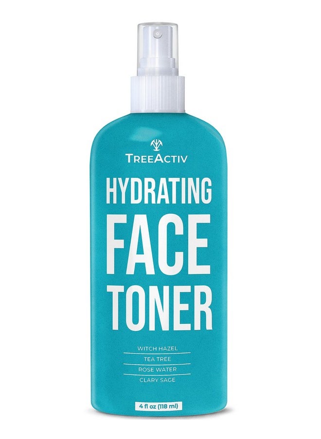 TreeActiv TreeActiv Balancing Herbal Toner, 4 oz, Witch Hazel Toner for Face with Rose Water, Clary Sage Water, and Tea Tree Water, Facial Toner for Oily Skin and Acne-Prone Skin, Hydrating Toner for Face  - Image 1