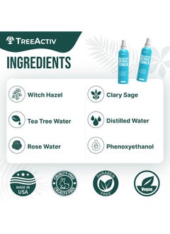 TreeActiv TreeActiv Balancing Herbal Toner, 4 oz, Witch Hazel Toner for Face with Rose Water, Clary Sage Water, and Tea Tree Water, Facial Toner for Oily Skin and Acne-Prone Skin, Hydrating Toner for Face  - Image 5