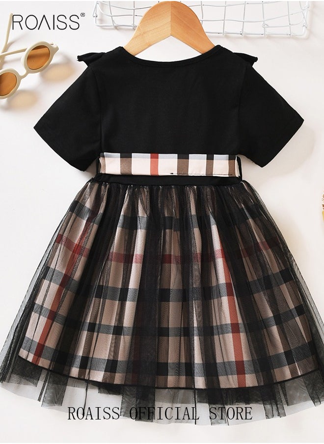 Toddler Girl's Short Sleeve Casual Dresses Checked Summer Clothes Girls Dresses for Kids Princess A-line Dress - https://f.nooncdn.com/p/pzsku/Z27930E24ADB0AC3321D9Z/45/_/1729044584/2b4059f7-d20b-466e-b10d-2b7e45f19d1a.jpg?width=original