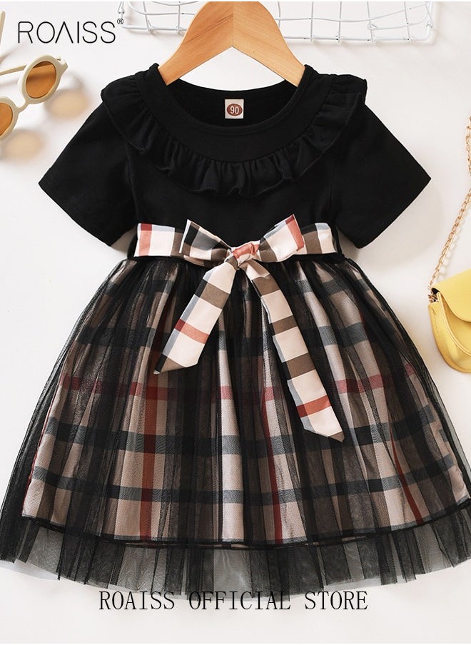 Toddler Girl's Short Sleeve Casual Dresses Checked Summer Clothes Girls Dresses for Kids Princess A-line Dress - https://f.nooncdn.com/p/pzsku/Z27930E24ADB0AC3321D9Z/45/_/1732091992/6fd2273c-92ee-4dfe-ac4b-2d6cf93984ab.jpg?width=original