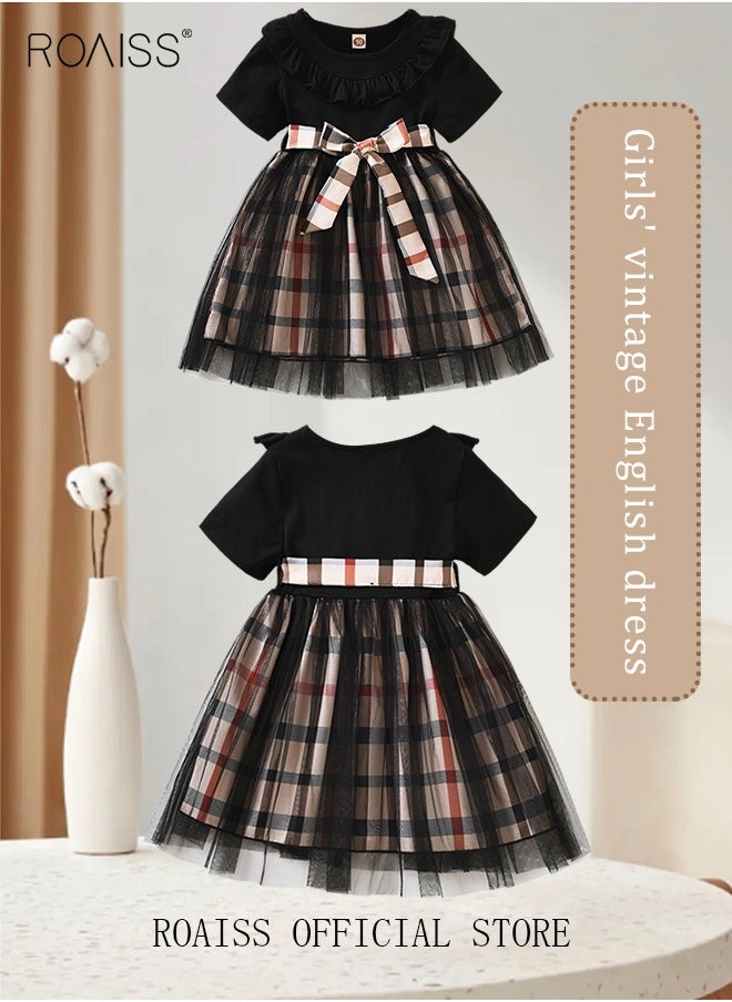 Toddler Girl's Short Sleeve Casual Dresses Checked Summer Clothes Girls Dresses for Kids Princess A-line Dress - https://f.nooncdn.com/p/pzsku/Z27930E24ADB0AC3321D9Z/45/_/1732091992/75b0bd9e-7e5e-4c36-9fb3-f25b141bfb77.jpg?width=original