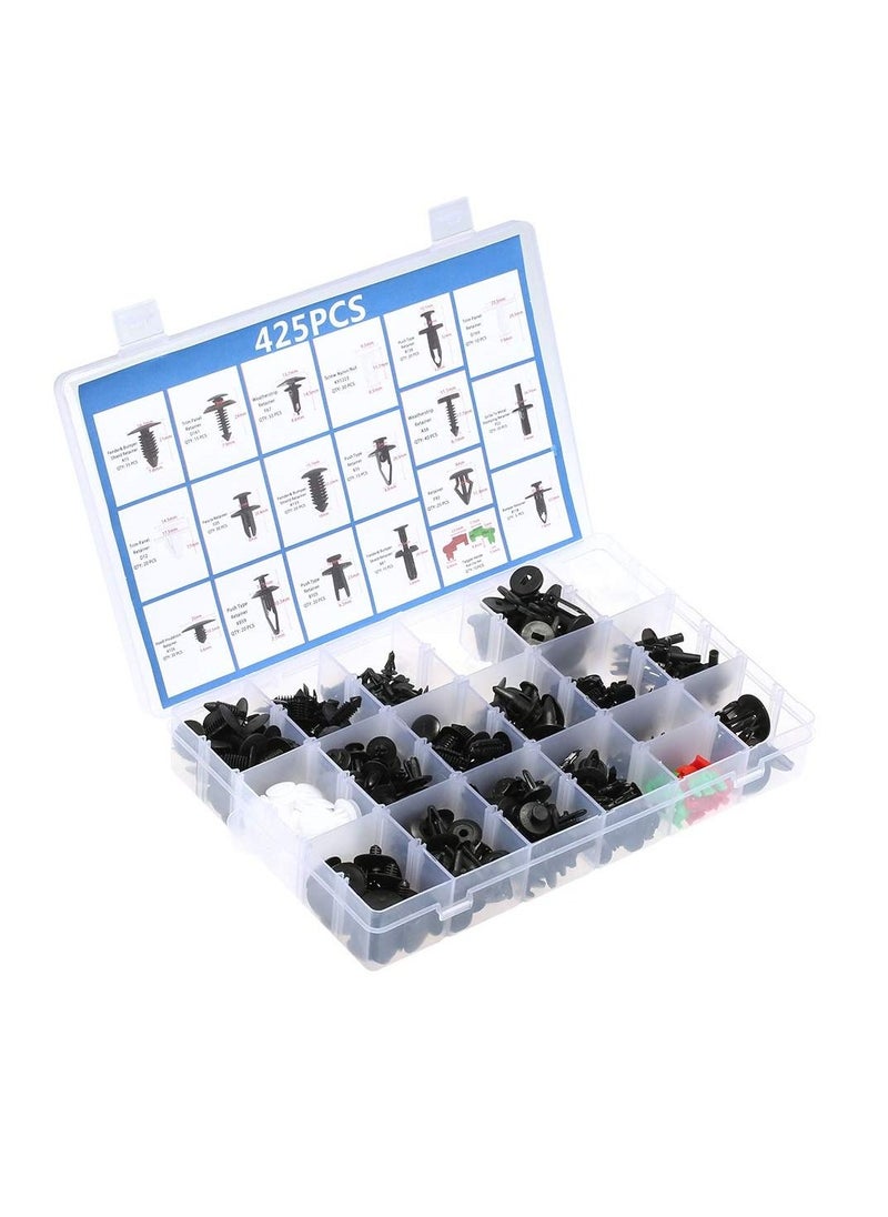 SYOSI 460Pcs Plastic Fasteners Kits Trim Removal Tool Retainer Clips Rivet Nut Car Push Pin Rivet Fasteners Trim Panel Body Moulding Clips Fit for GM Ford Toyota Honda Chrysler  - Image 4