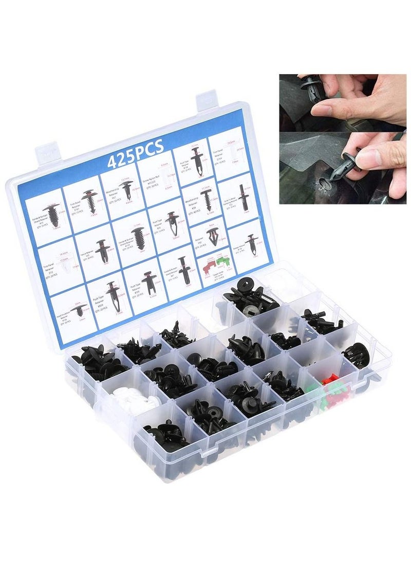 SYOSI 460Pcs Plastic Fasteners Kits Trim Removal Tool Retainer Clips Rivet Nut Car Push Pin Rivet Fasteners Trim Panel Body Moulding Clips Fit for GM Ford Toyota Honda Chrysler  - Image 5
