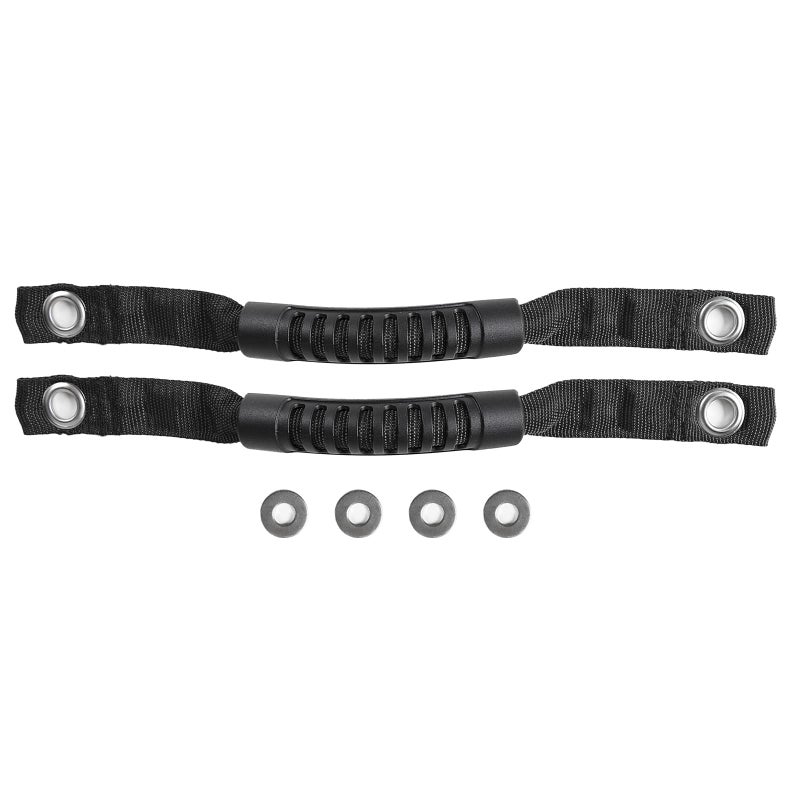 CheroCar Roll Bar Grab Handles Paracord Grip Handle for 20182022 Jeep Wrangler JLBlack - Image 2