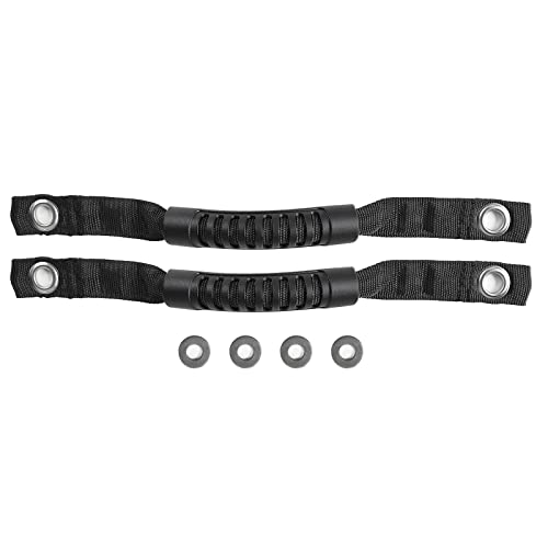 CheroCar Roll Bar Grab Handles Paracord Grip Handle for 20182022 Jeep Wrangler JLBlack - Image 1