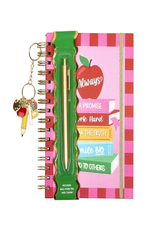 VOTUM Teacher Appreciation Gift Notebook Set with Pen & Charm, Spiral Journal for Educators, End of Year Thank You Present from Students, Back to School Supplies for Classroom, Gifts for Women Teachers - Image 5