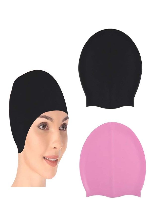 Confidence Kids (Combo of 2 Swimming Cap Pink+Black) - Image 1