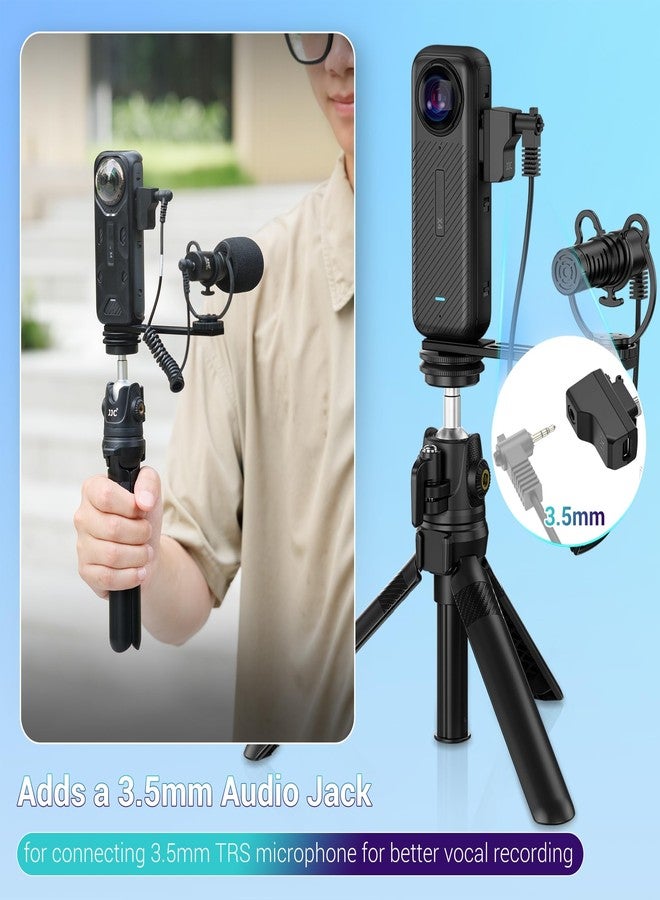 JJC USB-C 3.5mm Mic Adapter for Insta360 X4,Audio Adapter Vlogging Accessories Compatible with Insta360X4 Camera (Only) Not Compatible with X5 - Image 4