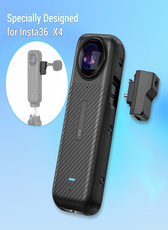 JJC USB-C 3.5mm Mic Adapter for Insta360 X4,Audio Adapter Vlogging Accessories Compatible with Insta360X4 Camera (Only) Not Compatible with X5 - Image 3
