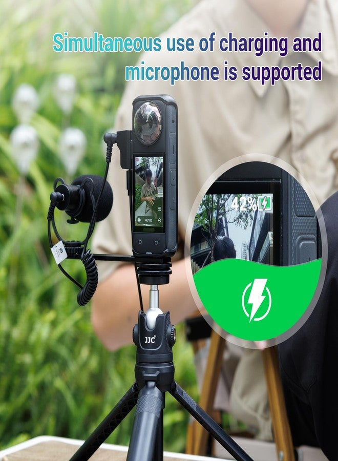 JJC USB-C 3.5mm Mic Adapter for Insta360 X4,Audio Adapter Vlogging Accessories Compatible with Insta360X4 Camera (Only) Not Compatible with X5 - Image 5