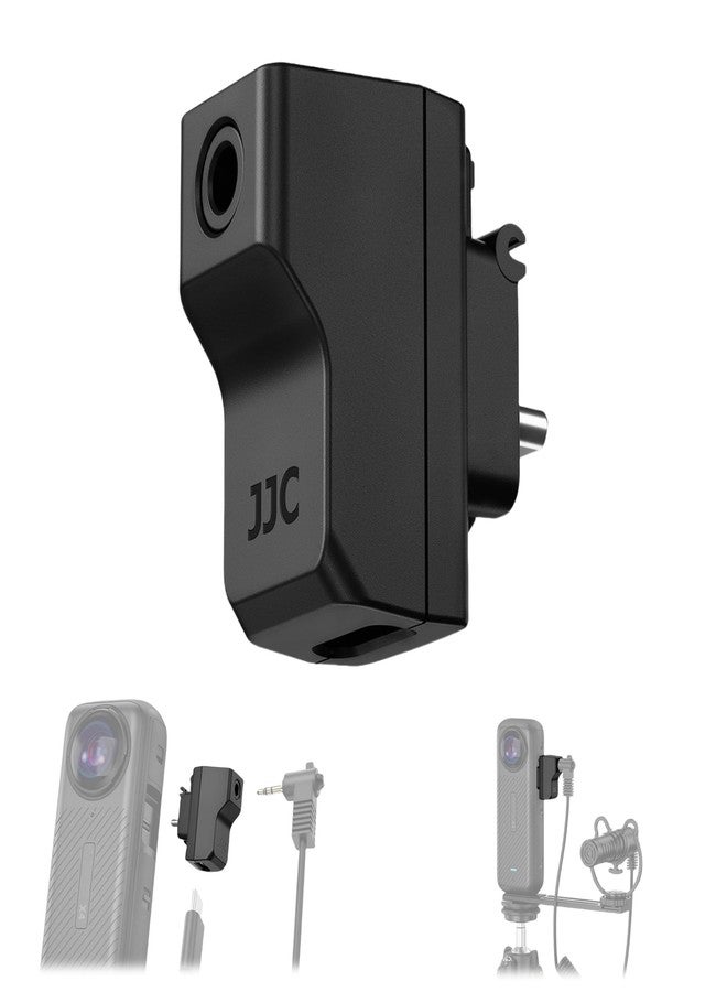 JJC USB-C 3.5mm Mic Adapter for Insta360 X4,Audio Adapter Vlogging Accessories Compatible with Insta360X4 Camera (Only) Not Compatible with X5 - Image 1