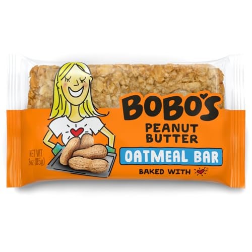 Bobo's Bobos Peanut Butter Oat Bars Simple Ingredients Whole Grain Oats Plant Based Gluten Free Breakfast Bars NonGMO Healthy Snacks for Adults  Kids 12 Bars - Image 1