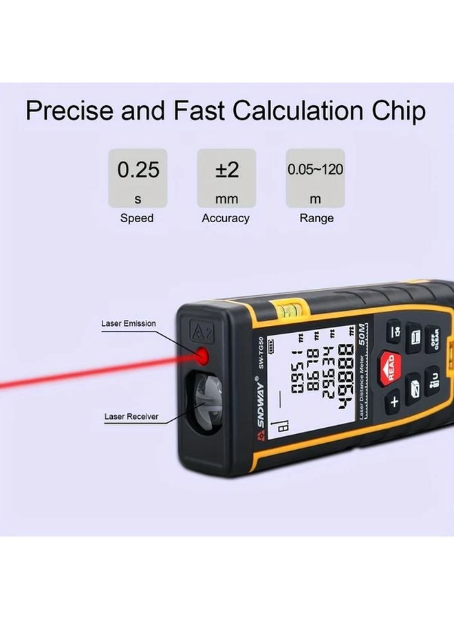 SNDWAY 50M Laser Distance Meter Digital Electronic Ruler Measuring Tool - Image 4
