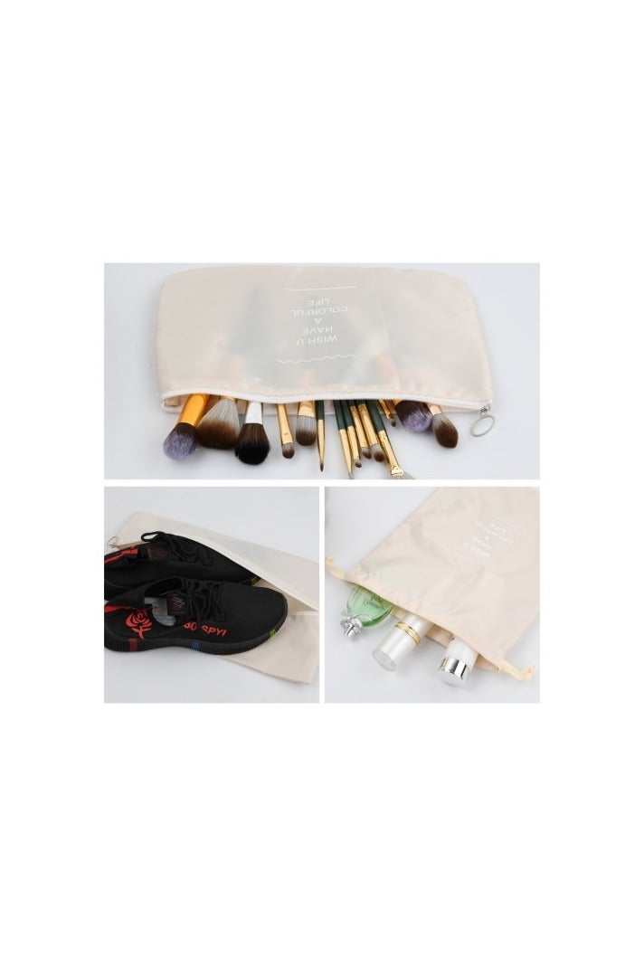 7-Piece Travel Packing Cubes Set – Waterproof Luggage Organizers   Clothes, Shoes, Laundry for Travel Essential Accessories Storage – Beige - Image 3