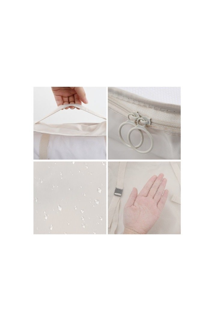 7-Piece Travel Packing Cubes Set – Waterproof Luggage Organizers   Clothes, Shoes, Laundry for Travel Essential Accessories Storage – Beige - Image 4