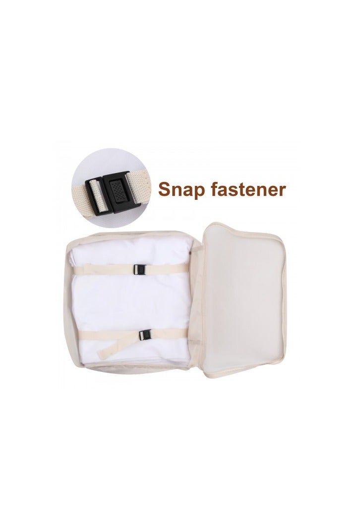 7-Piece Travel Packing Cubes Set – Waterproof Luggage Organizers   Clothes, Shoes, Laundry for Travel Essential Accessories Storage – Beige - Image 5