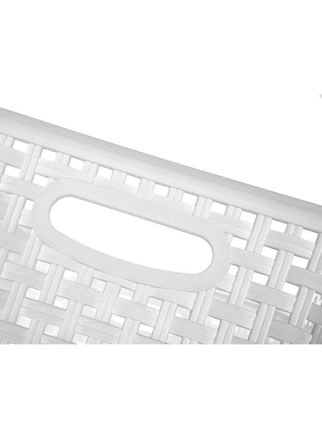ZHENFAN Clear Woven Plastic Storage Baskets, 12-Pack Weave Basket Organizer for Kitchen Office Bathroom - Image 3