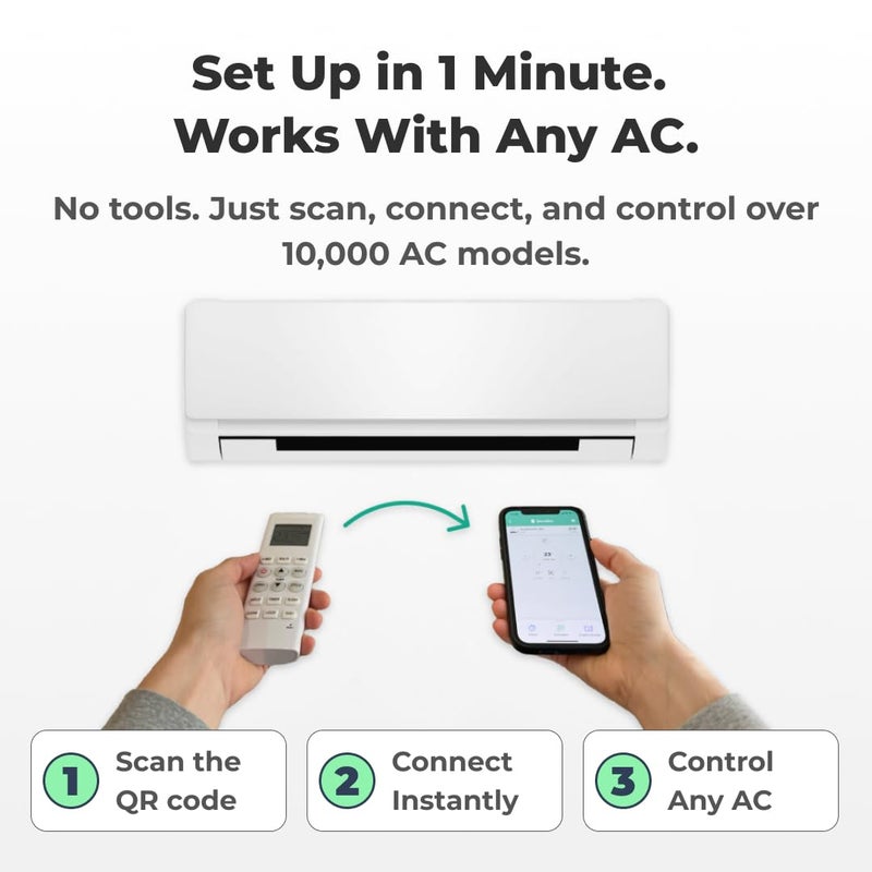 Sensibo Sky, Smart Wireless Air Conditioner Controller. Quick & Easy DIY Installation. Maintains Comfort with Energy Efficient. Automatic Wifi Thermostat Control App. Google, Alexa and Siri Compatible - Image 4