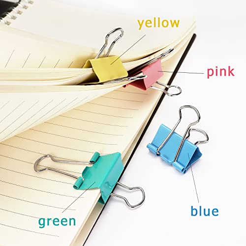 ZZTX Binder Clips Small Size Paper Clamps Clips Assorted Color, 1.0 Inches, 48 Pieces - Image 3