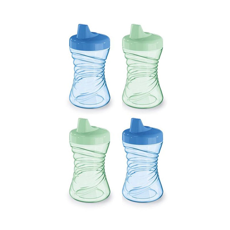 NUK Fun Grips Hard Spout Sippy Cup, 10 oz. | Easy to Hold, BPA Free, Spill Proof Toddler Cup, 4pk - Image 1