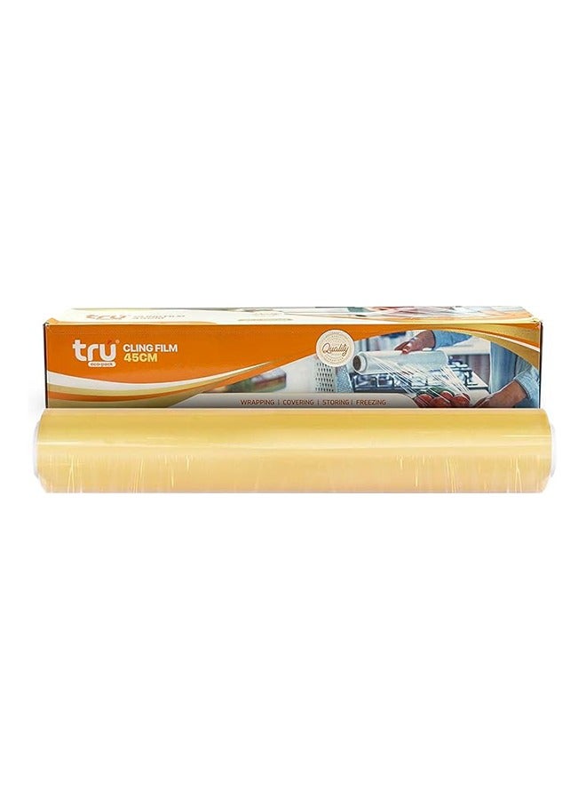 Tru Cling Film - 45cm x 1.5kg 1 Roll, BPA Free, Food Grade, Hygienic, Perfect for Freezing, Packing and Storing white - Image 2