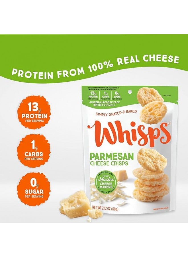 Whisps Cheese Crisps Variety Pack | Protein Chips | Healthy Snacks | Protein Snacks, Gluten Free, High Protein, Low Carb Keto Food | Parmesan, Cheddar Cheese, Asiago, Pepper Jack (2.12 Oz, 6 Pack) - Image 2