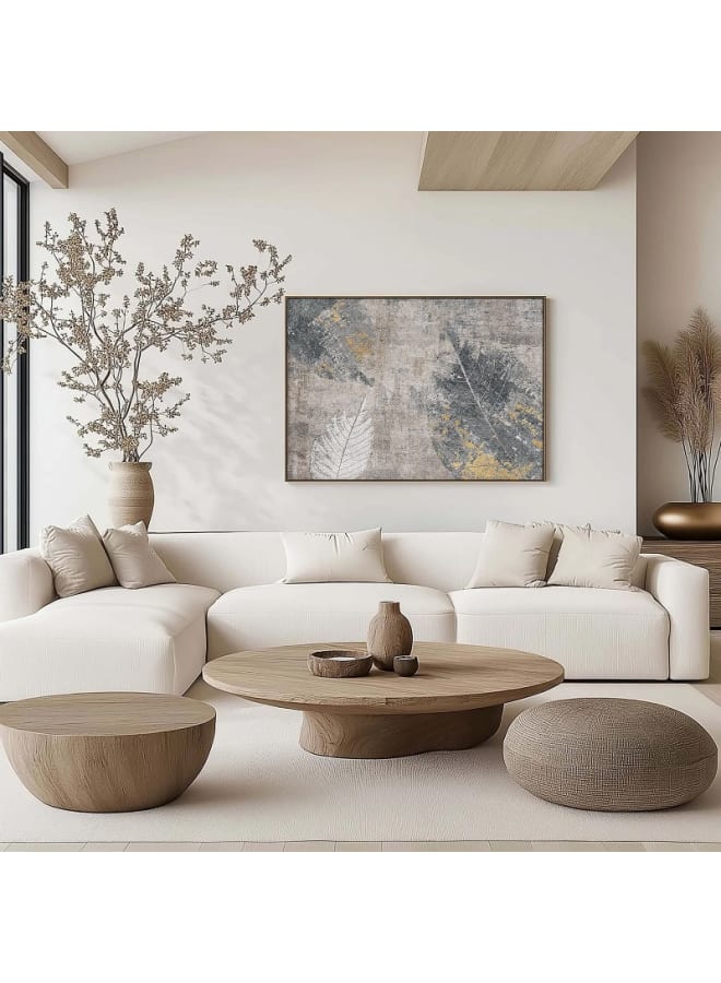 Home Gallery Age leaves watercolor vintage Printed Framed Wall Art 120x80 - Image 2